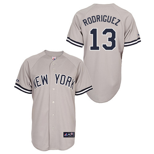 alex Rodriguez #13 Youth Baseball Jersey-New York Yankees Authentic Road Gray MLB Jersey